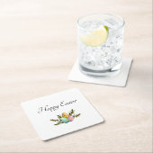 飾カラフルりイースターエッグ植物学 スクエアペーパーコースター (インサイチュ)