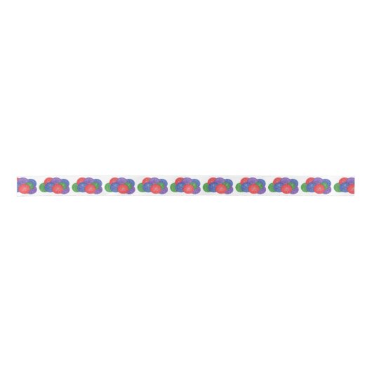 飾カラフルりクリスマスボールリボン サテンリボン (正面)