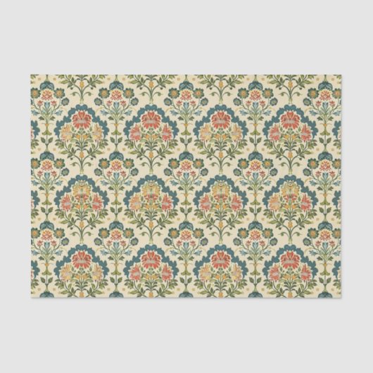 飾カラフルりダマスク模様 薄葉紙 (正面)