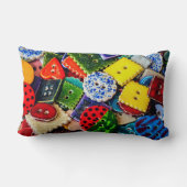 飾カラフルりボタン ランバークッション (裏面)