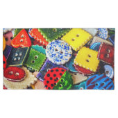 飾カラフルりボタン 枕カバー (正面左)