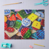 飾カラフルりボタン 薄葉紙 (クラフト)