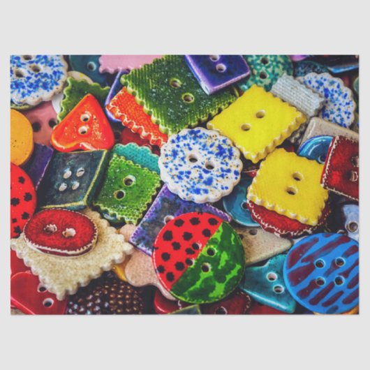 飾カラフルりボタン 薄葉紙 (正面)