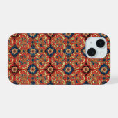 飾カラフルり花柄 iPhone 15ケース (裏面横)