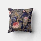 飾カラフル花ろうけつ染め クッション (裏面)