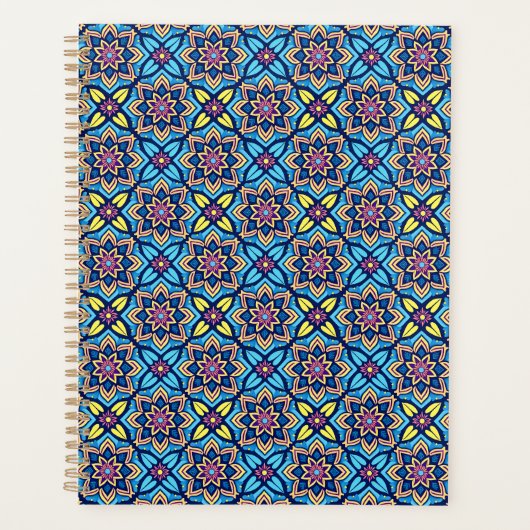 飾カラフル花柄 プランナー手帳 (正面)