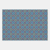 飾カラフル花柄 ラッピングペーパーシート (正面2)