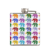 飾カラフル象模様 フラスク (裏面)