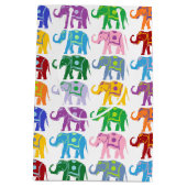 飾カラフル象模様 ミディアムペーパーバッグ (裏面)