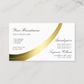 飾クラシックり金ゴールドデコール付き平白 名刺 (裏面)