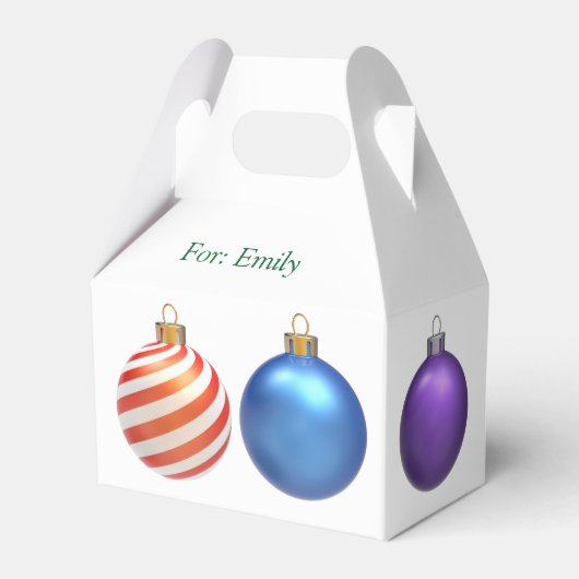 飾クリスマスのギフトボックス フェイバーボックス (正面サイド)