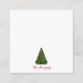 飾クリスマスの木メリークリスマスプレゼントラベル エンクロージャーカード (裏面)