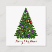 飾クリスマスの木メリークリスマスプレゼントラベル エンクロージャーカード (正面)