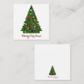 飾クリスマスの木メリークリスマスプレゼントラベル エンクロージャーカード (正面/裏面)