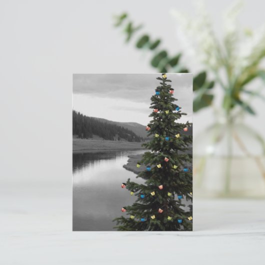 飾クリスマスツリーバイマウンテンレイク シーズンポストカード (スタンド正面)