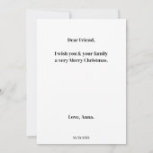 飾クリスマスツリーホリデーカード シーズンカード (裏面)