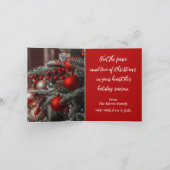 飾クリスマスツリーホリデーカード シーズンカード (内部)