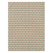 飾クリスマス用のベルの赤い弓を持つ木 テーブルクロス (正面)