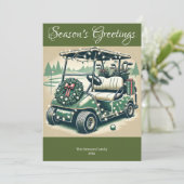 飾ゴルフカート・オリーブグリーン写真 シーズンカード (スタンド正面)