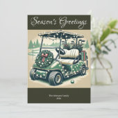 飾ゴルフカート・ダークオリーブグリーン写真 シーズンカード (スタンド正面)