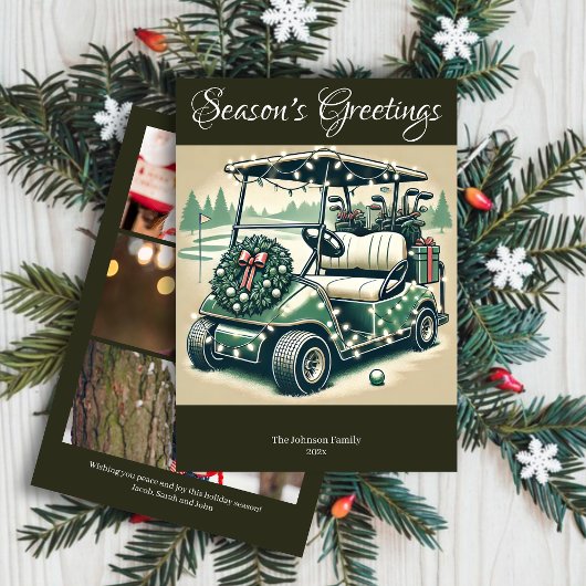 飾ゴルフカート・ダークオリーブグリーン写真 シーズンカード