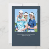 飾ゴルフカート・ネイビーブルーフォト シーズンカード (裏面)