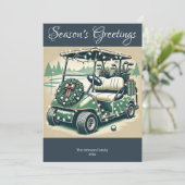 飾ゴルフカート・ネイビーブルーフォト シーズンカード (スタンド正面)