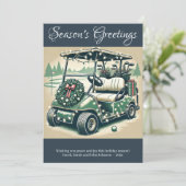 飾ゴルフカート・ネイビーブルー シーズンカード (スタンド正面)