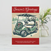 飾ゴルフカート・明るい赤 シーズンカード (スタンド正面)