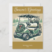 飾ゴルフカート・金ゴールド写真 シーズンカード (正面)