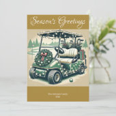 飾ゴルフカート・金ゴールド写真 シーズンカード (スタンド正面)