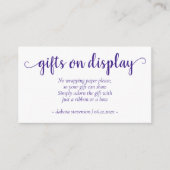 飾シンプルる紫色の贈り物 | グレープエニーイベント エンクロージャーカード (正面)