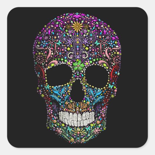 飾スカル スクエアシール (正面)