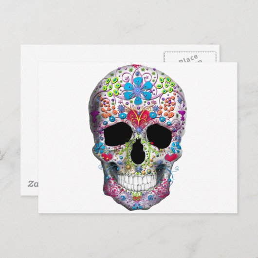 飾スカル ポストカード (正面/裏面)