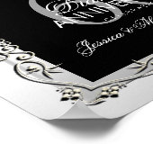 飾スタイリッシュり銀60結婚周年 ポスター (角)