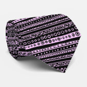 飾ストライプ- 淡い色の薄紫 ネクタイ (ロール)