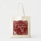 飾パーソナライズされたりメリークリスマスの渦巻き トートバッグ (正面)