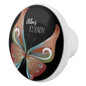 飾パーソナライズされたスタイリッシュ蝶 セラミックノブ (右)