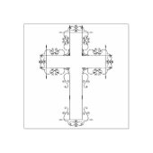 飾ファンシーり付きクロスアートスタンプ ラバースタンプ (インプリント)