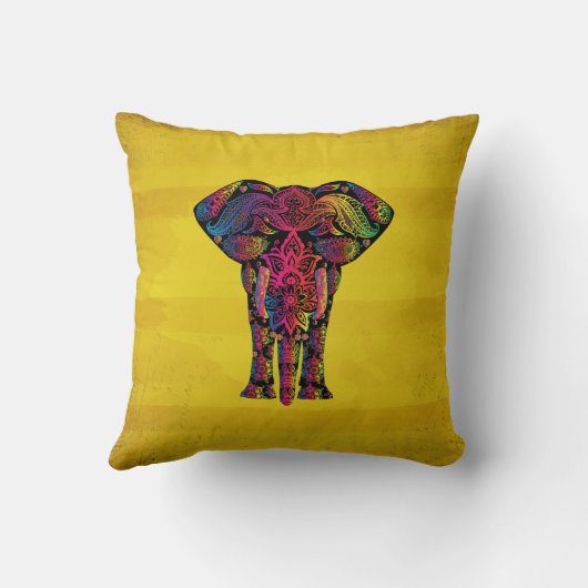 飾ファンシーり象のデザインのはっきりした色 クッション (裏面)