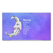 飾ファンタジームーンブルーアイズピンクリップスカイ マグネット名刺 (正面)