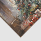 飾プレゼントと食べ物と太陽のクリスマスツリー 薄葉紙 (詳細)