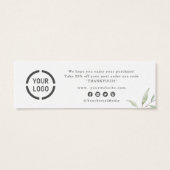 飾ミニマルり気のない緑のロゴのビジ感謝していネス (裏面)