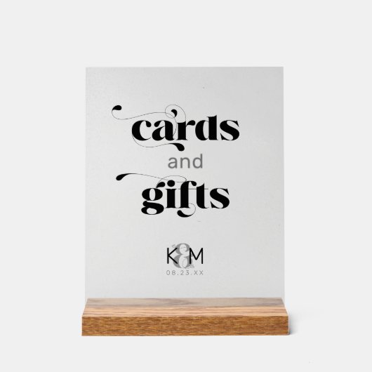 飾モダンりウェディングカード&ギフトID887 アクリルサイン (正面)