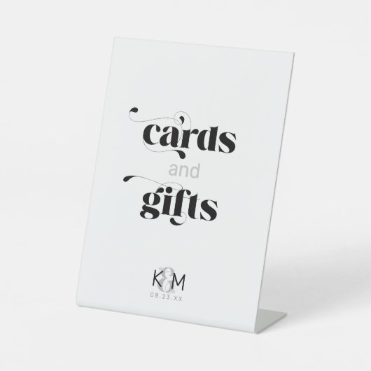 飾モダンりウェディングカード&ギフトID887 台座サイン (正面)