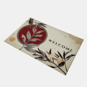 飾モダンりブルゴーニュ水彩禅ウェルカム ドアマット (アングル)