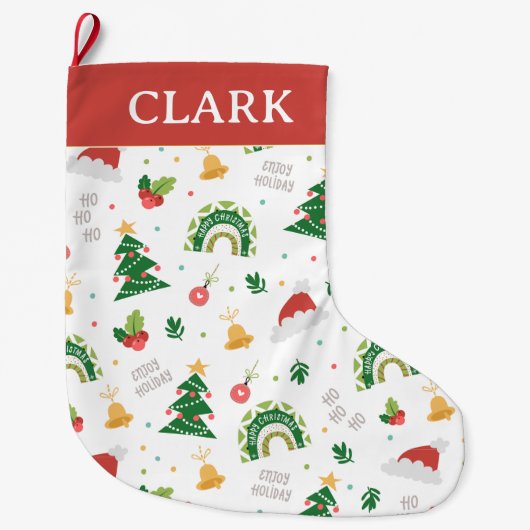 飾モダンエレガント飾イラスト ラージクリスマスストッキング (正面)