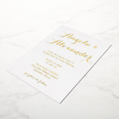 飾モダン書結婚の 箔招待状 (回転した状態)