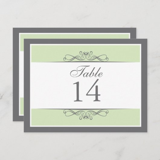 飾モダン表番号カード ポストカード (正面/裏面)