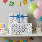 飾モノグラムの枠 ラッピングペーパー